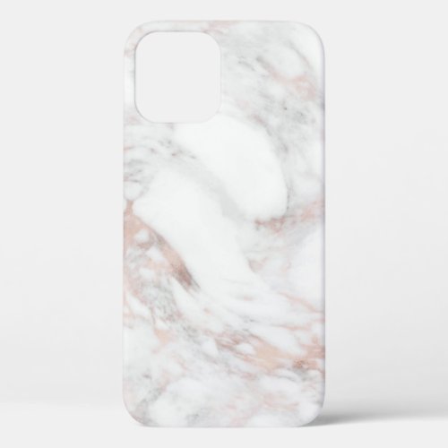 Custom Elegant Rose Gold Marble Blank Template iPhone 12 Case