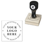 Custom Elegant Round Business Logo Promotional Rubber Stamp | Zazzle