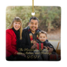 Custom Elegant Script 2-Sided Photo Christmas Cera