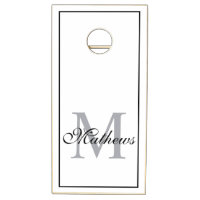 Script Monogram Mini 2024 Cornhole Game - Free Personalization