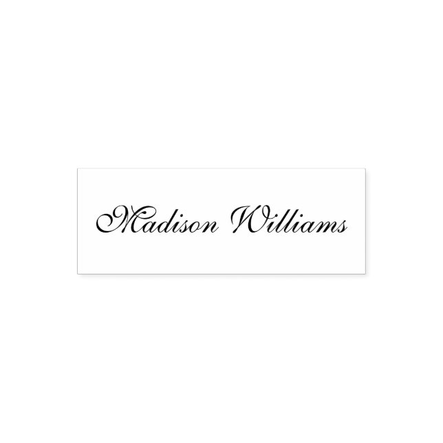 Custom Elegant Script Signature Personalized Self-inking Stamp (Design)