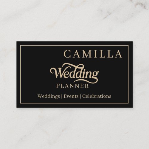 Custom Elegant Script Wedding Planner Business Card