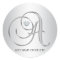 Custom Elegant Silver Monogrammed Initial Letter A