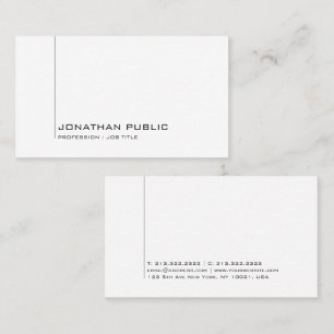 Custom Elegant Simple Design Modern Professional Business Card