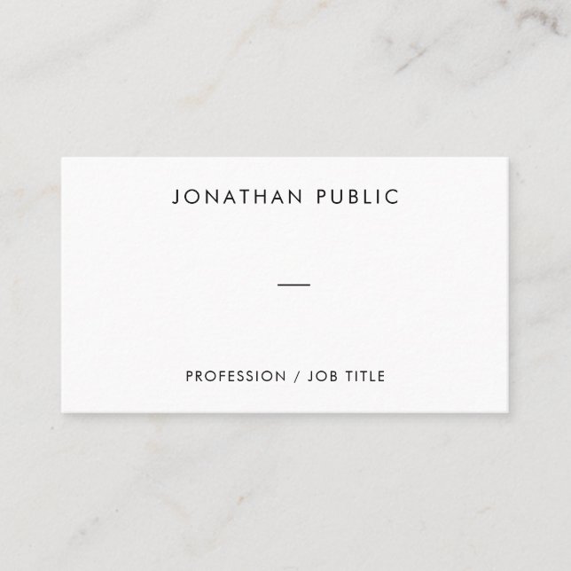 Custom Elegant Simple Modern Template Trendy Business Card (Front)