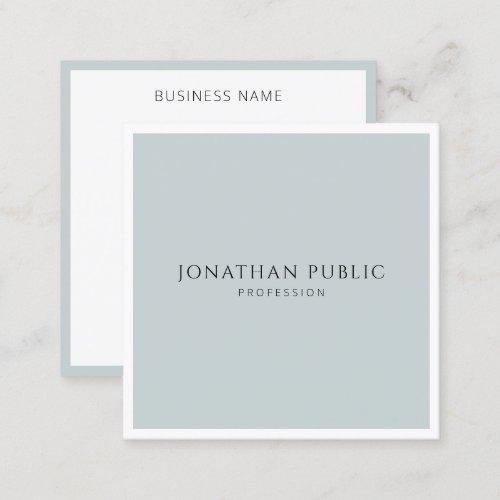 Custom Elegant Simple Template Trendy Modern Square Business Card