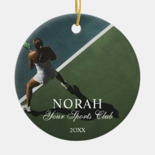 Custom Elegant Sport Club Minimal Photo Ornament