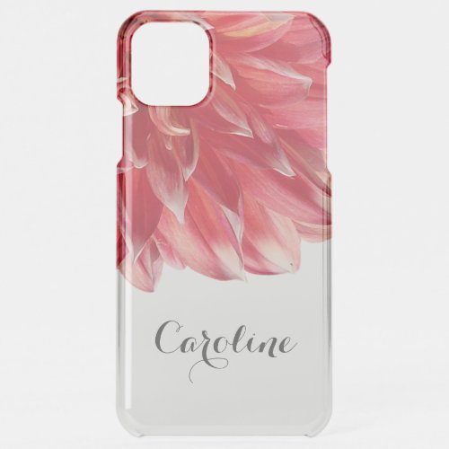 Custom Elegant Summery Coral Red Dahlia Flower iPhone 11 Pro Max Case