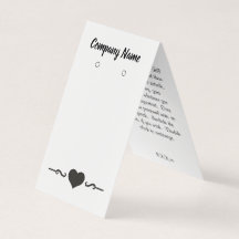 earring tent cards