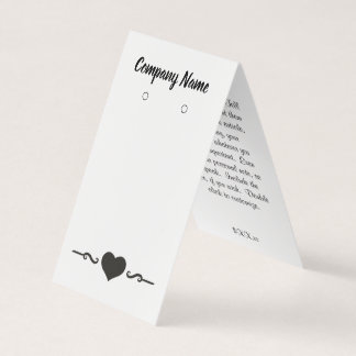 Custom Elegant Tent Earring Display Cards