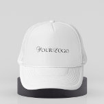 Custom Elegant Thin Business Logo Minimalist Plain Trucker Hat<br><div class="desc">Promote your business with this cool trucker hat,  featuring custom logo template! Easily add your own logo by clicking on the "personalize" option.</div>