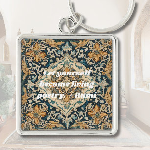 Custom Elegant Tile Pattern Persian Gifts for Her Keychain