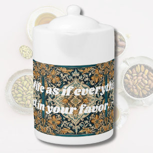 Custom Elegant Tile Pattern Persian Gifts for Her Teapot