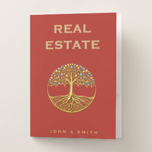 Custom Elegant Tree of Life Pocket Folder