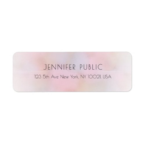 Custom Elegant Trendy Pastel Colors Modern Label