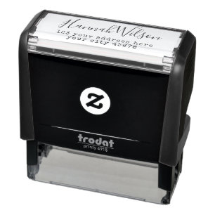 Custom Elegant Typewrite Script Return Address Self-inking Stamp