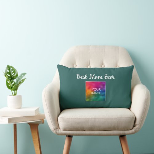 Custom Elegant Typography Template Best Mom Ever Lumbar Pillow