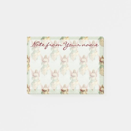 Custom Elegant Victorian Vintage Christmas Angels Post_it Notes