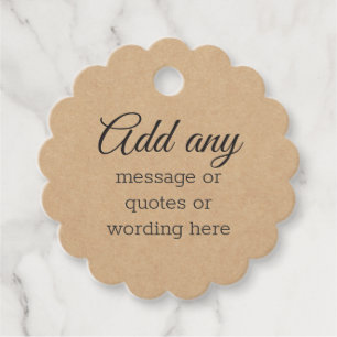 CUSTOM Elegant Vintage Cardboard Any Occasion Favor Tags