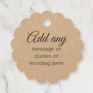 CUSTOM Elegant Vintage Cardboard Any Occasion Favor Tags