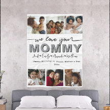 Custom Elegant We love you Mommy Photo collage