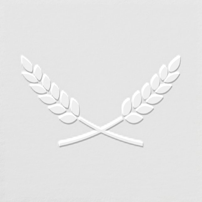 Custom elegant wheat crest logo paper embosser (Design)
