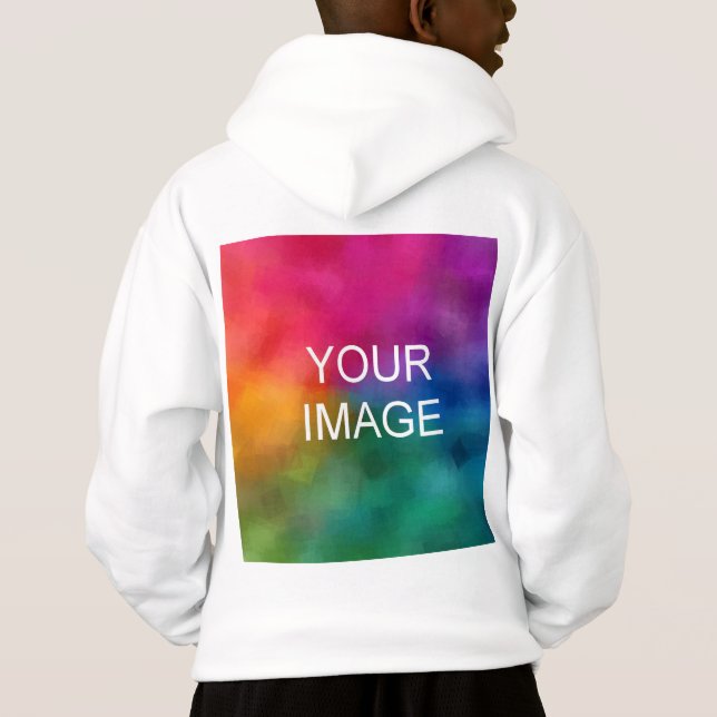 Custom Elegant White Color Trendy Template Hoodie (Back)