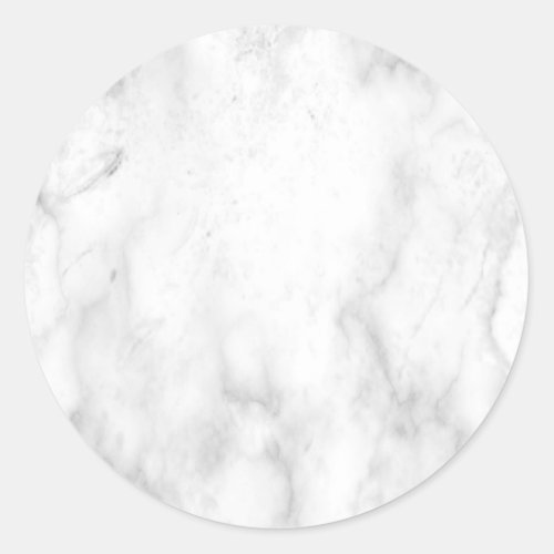 Custom Elegant White Marble Blank Template Trendy Classic Round Sticker