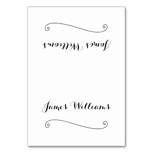 Custom Elegant White Place Setting Cards