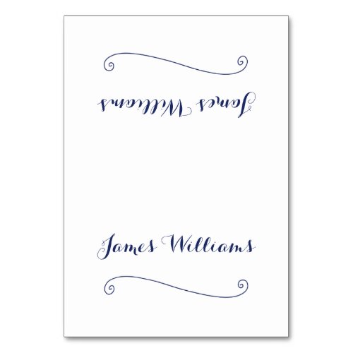 Custom Elegant White Place Setting Cards