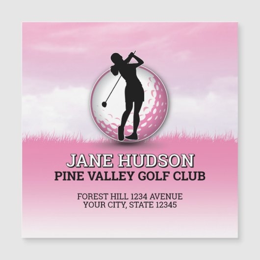 Custom Elegant Women Golfer Monogram Design (Front)
