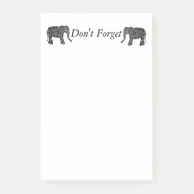 Custom Elephant Note Pad (Front)