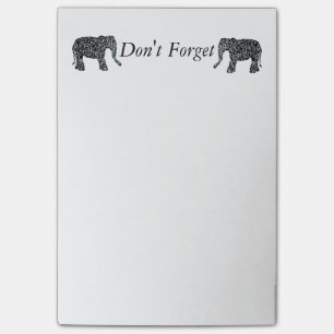 Custom Elephant Post-it Note Pad