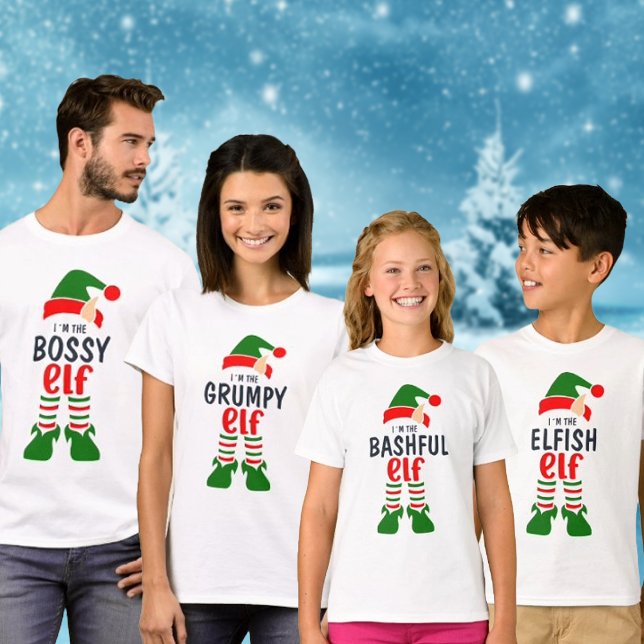 Custom Elf Family Christmas T-Shirt (Creator Uploaded)