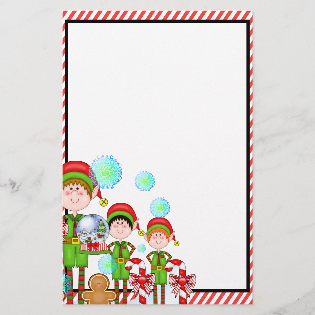 Custom Elf Holiday Stationary Stationery | Zazzle
