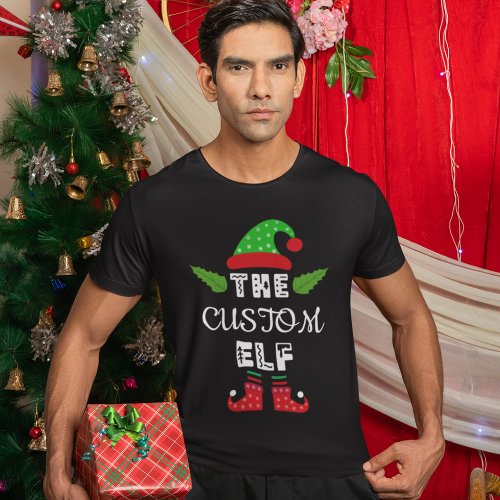 Custom Elf T_shirt Personalized Christmas Shirt  T_Shirt