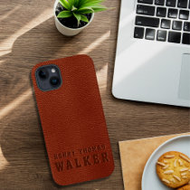 Personalised Leather iPhone 14 Plus Case