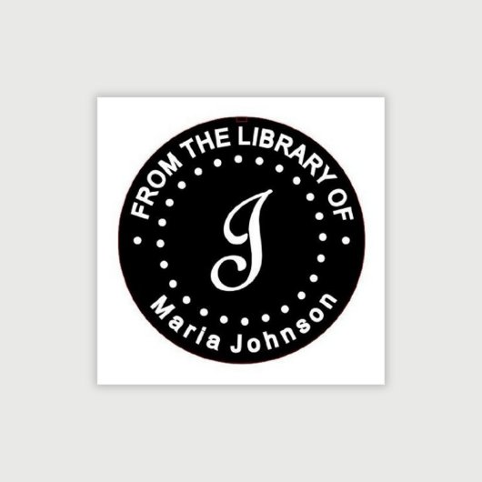 Custom Embosser for Library with Initial and Name (Design View)