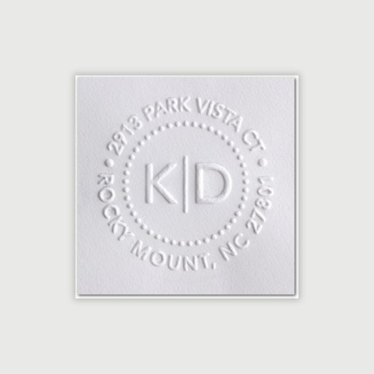 Custom Embosser Seal Hand Held - Shiny EZ-Seal (Embossed View)