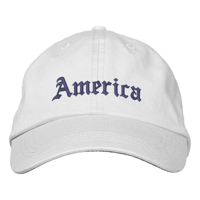 Custom embroidered America monogram Country Baseball Cap (Front)