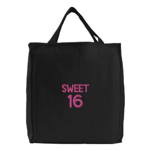 Custom Embroidered Bag, Sweet 16, Quote Love Embroidered Tote Bag