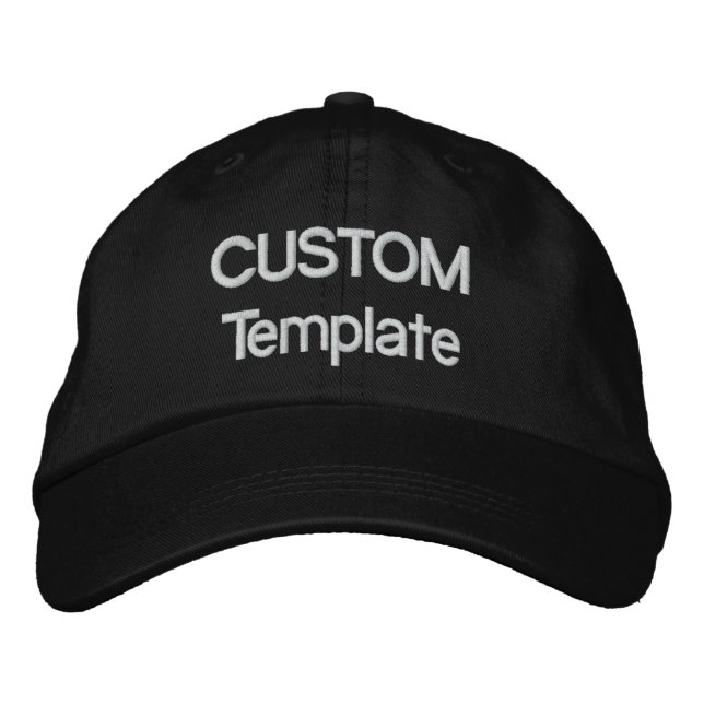 Custom Embroidered Baseball Cap Blank Template (Front)
