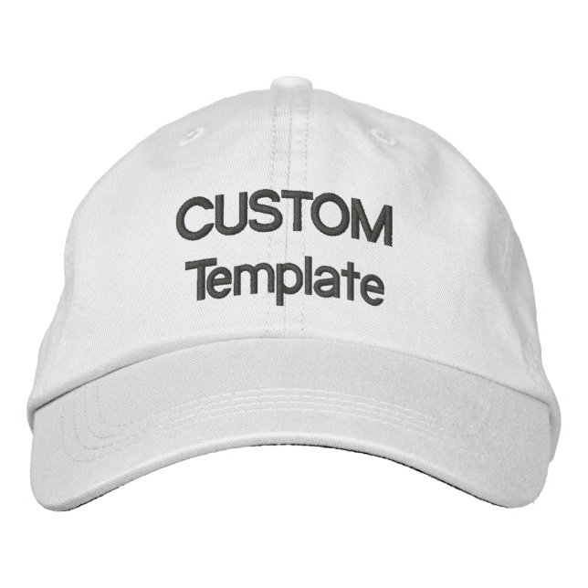 Custom Embroidered Baseball Cap Blank Template (Front)