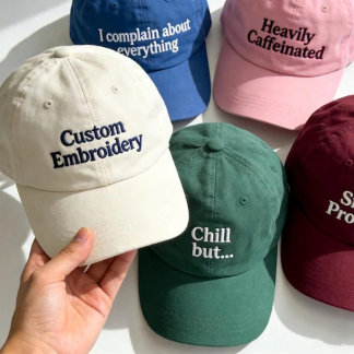 Custom Embroidered Dad Hat | Personalized Text cap