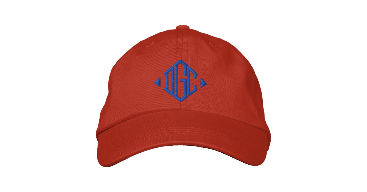 Custom Embroidered Hat with your monogram | Zazzle
