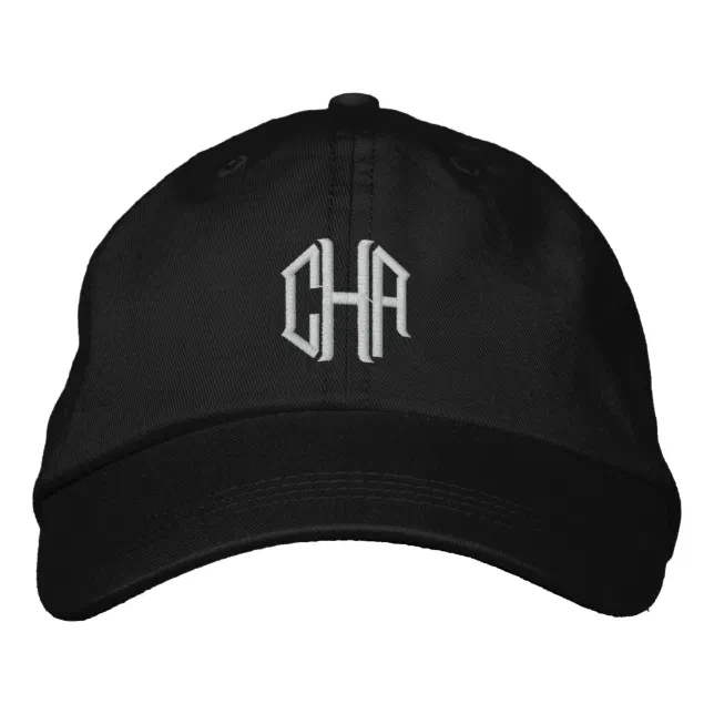 Custom Embroidered Hat with your monogram | Zazzle