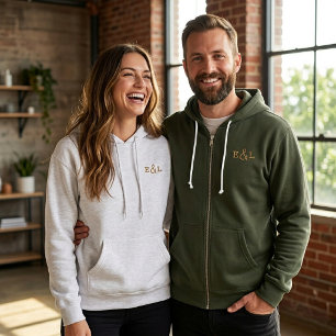 Custom Embroidered Initial Hoodie - for couples