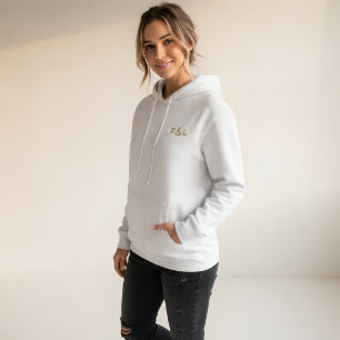 Custom Embroidered Initial Hoodie - for couples