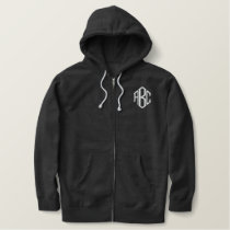 Custom Embroidered Initials Embroidered Hoodie