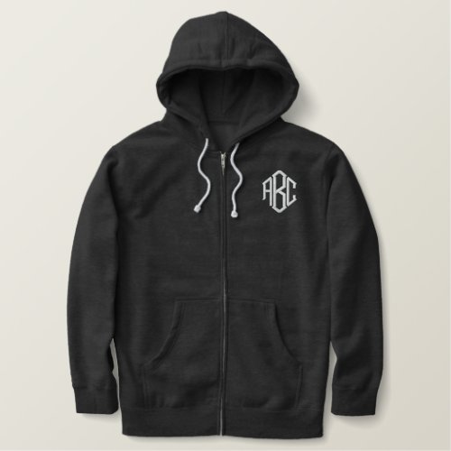 Custom Embroidered Initials Embroidered Hoodie